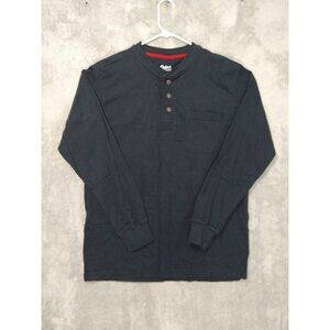Orton Brothers Shirt Mens XL Black Henley Long Sleeve Cotton Outdoor Casual